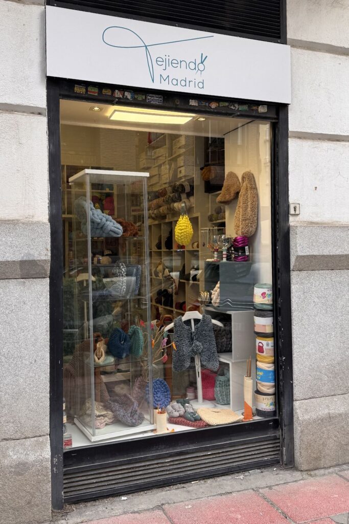 Store front of Tajiendo, Madrid.