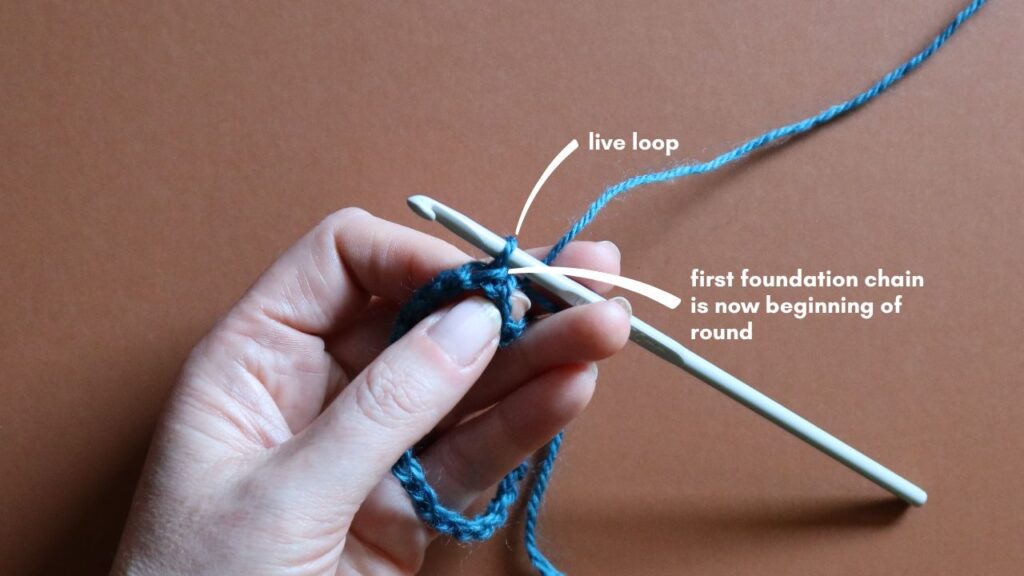 How to create neat round joins for crochet Step 4.