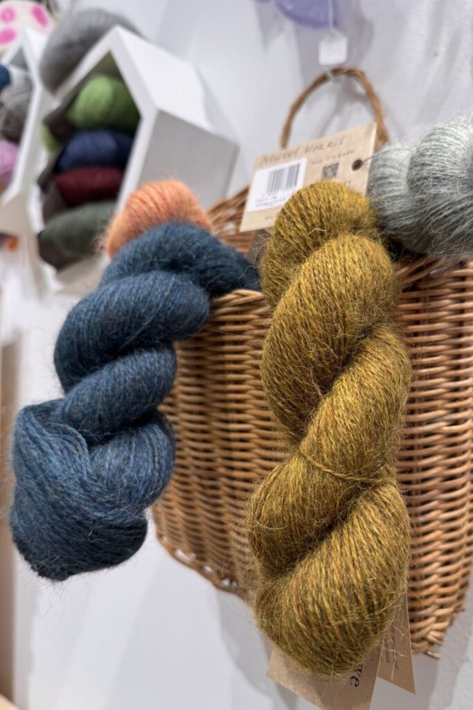 Skeins if yarn in Ragamuffin, Edinburgh.